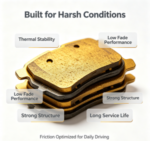 Sintered Gold Brake Pad for all FMSI items s13